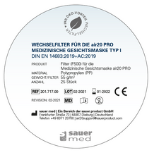 Lade das Bild in den Galerie-Viewer, air20PRO Wechselfilter F500 (25er)