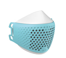 Lade das Bild in den Galerie-Viewer, Medizinische Gesichtsmaske air20PRO white/celeste (Anti-Brillenbeschlag)