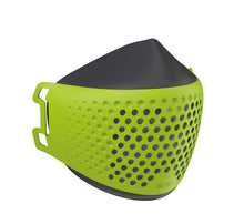 Lade das Bild in den Galerie-Viewer, Medizinische Gesichtsmaske air20PRO dark/neongreen (Anti-Brillenbeschlag)