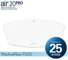 Lade das Bild in den Galerie-Viewer, air20PRO Wechselfilter F500 (25er)