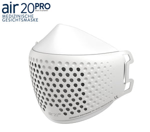 Medizinische Gesichtsmaske air20PRO white/white (Anti-Brillenbeschlag)