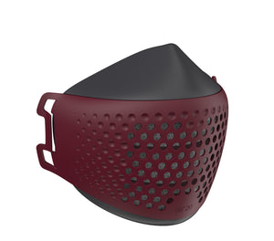 Medizinische Gesichtsmaske air20PRO dark/burgundy (Anti-Brillenbeschlag)